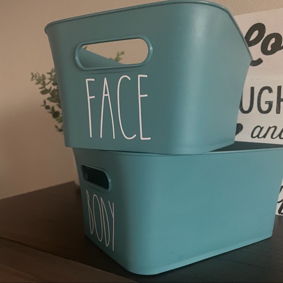 COPY - Set of 2 Rae Dunn inspired plastic baskets - Picture 3 of 4